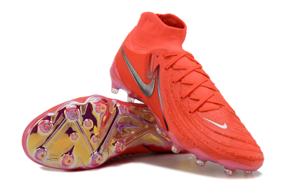 Men's Nike Phantom Luna Elite AG Artificial Grass High-Tops Football Boots - Red/Silver/Gold