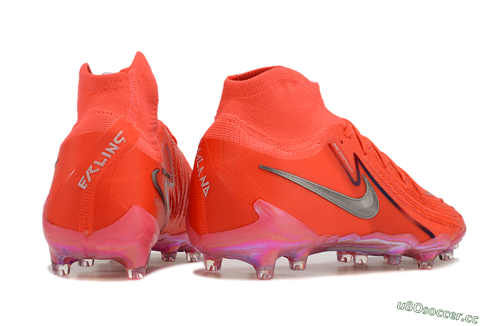 Men's Nike Phantom Luna Elite AG Artificial Grass High-Tops Football Boots - Red/Silver/Gold 6