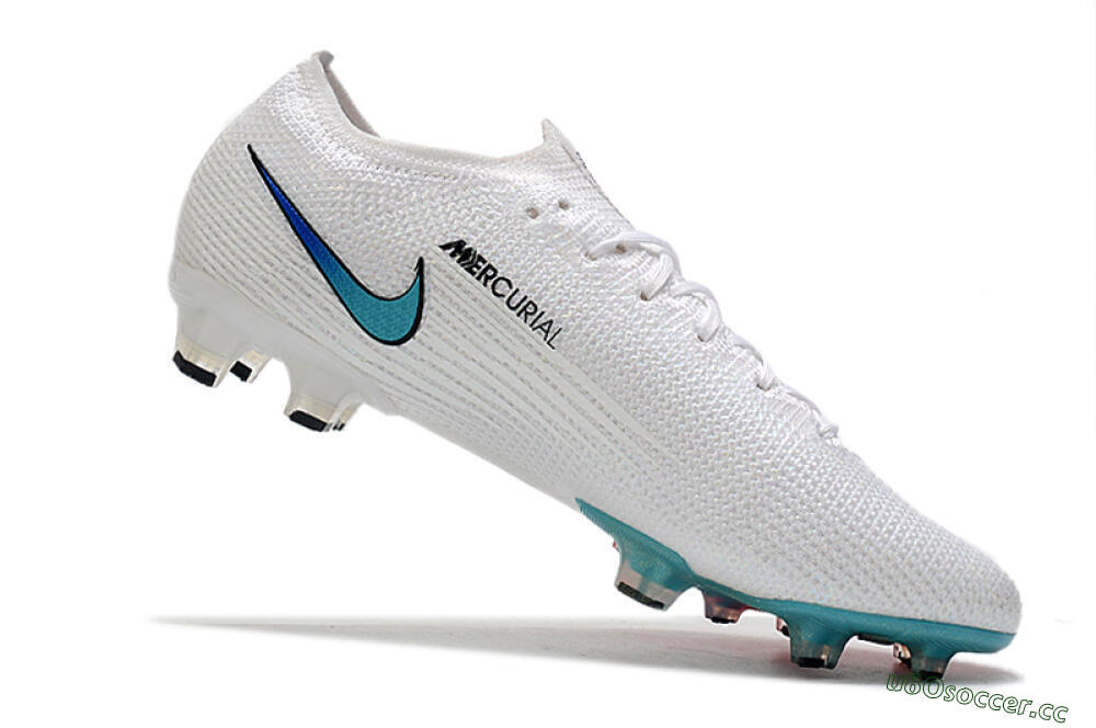 Men's Nike Air Zoom Mercurial Vapor 13 Elite FG Firm Ground Low-Tops Football Boots - White/Red/Blue 7