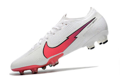 Men's Nike Air Zoom Mercurial Vapor 13 Elite FG Firm Ground Low-Tops Football Boots - White/Red/Blue