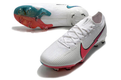 Men's Nike Air Zoom Mercurial Vapor 13 Elite FG Firm Ground Low-Tops Football Boots - White/Red/Blue