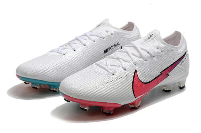 Men's Nike Air Zoom Mercurial Vapor 13 Elite FG Firm Ground Low-Tops Football Boots - White/Red/Blue