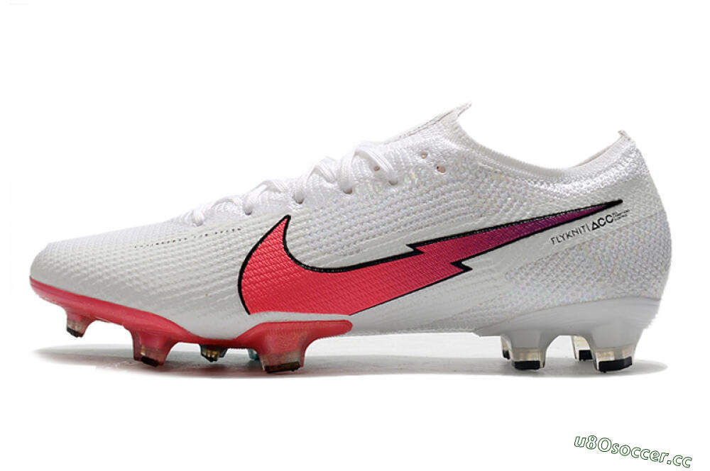 Men's Nike Air Zoom Mercurial Vapor 13 Elite FG Firm Ground Low-Tops Football Boots - White/Red/Blue 0