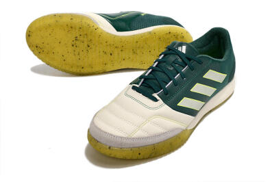 Men's Adidas Top Sala IC Indoor & Futsal Low-Tops Football Shoes - Beige/Grey/Blue/Yellow