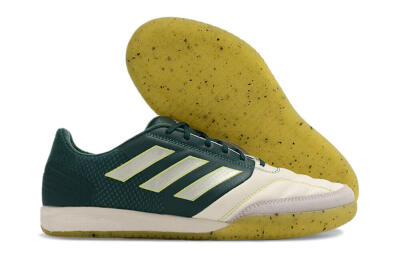 Men's Adidas Top Sala IC Indoor & Futsal Low-Tops Football Shoes - Beige/Grey/Blue/Yellow