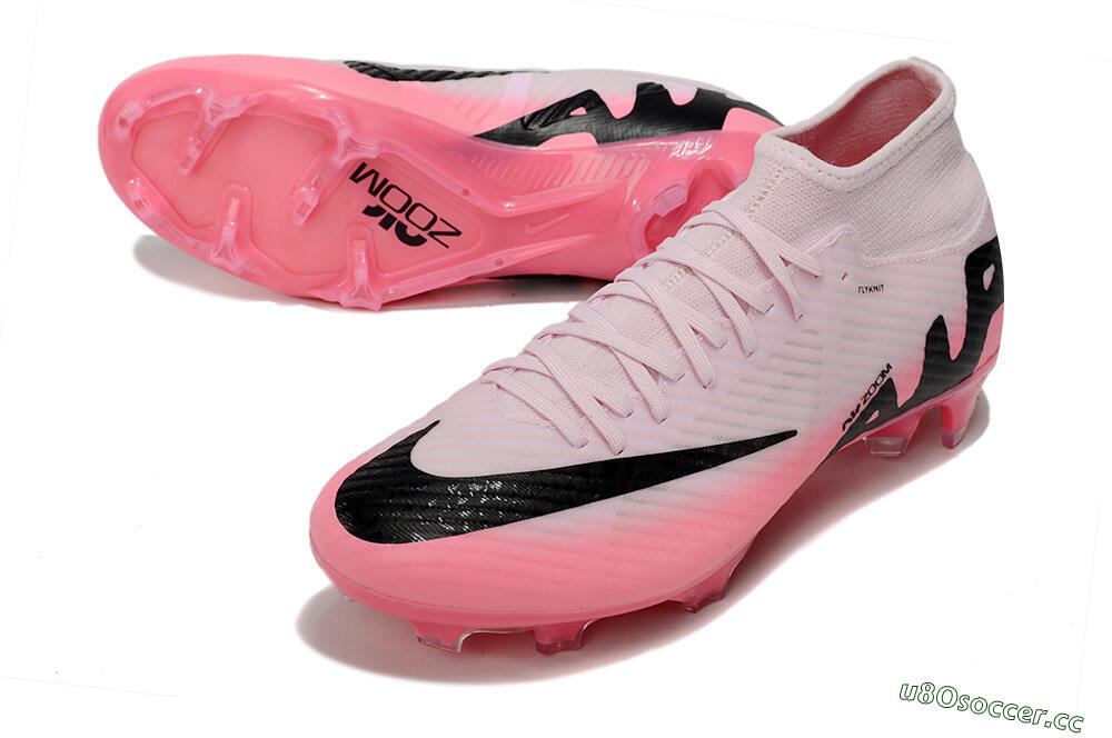 Men's Nike Air Zoom Mercurial Superfly 9 Academy FG Firm Ground High-Tops Football Boots - Pink/Black 3