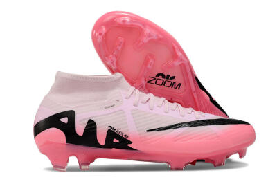 Men's Nike Air Zoom Mercurial Superfly 9 Academy FG Firm Ground High-Tops Football Boots - Pink/Black