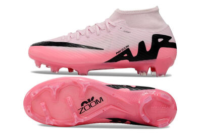 Men's Nike Air Zoom Mercurial Superfly 9 Academy FG Firm Ground High-Tops Football Boots - Pink/Black