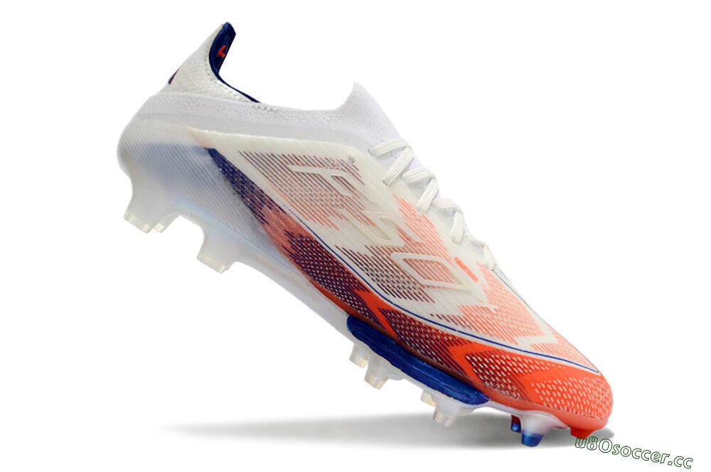 Men's Adidas F50 Adizero FG Firm Ground Low-Tops Football Boots - Red/Blue/White 4