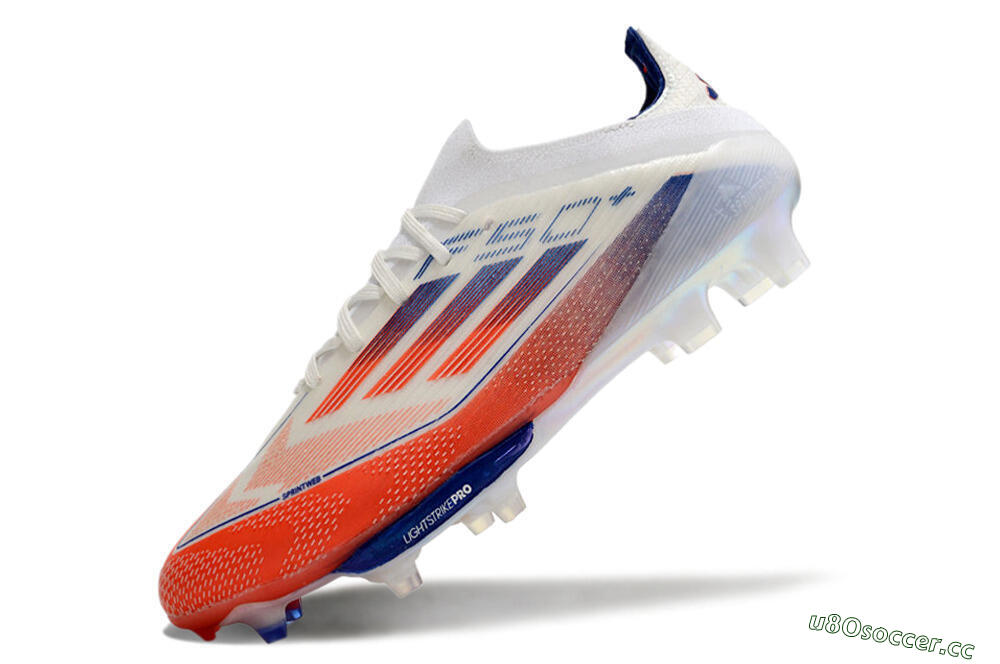 Men's Adidas F50 Adizero FG Firm Ground Low-Tops Football Boots - Red/Blue/White 5