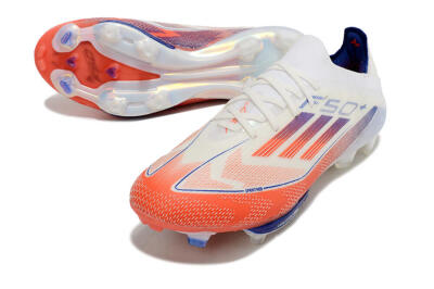 Men's Adidas F50 Adizero FG Firm Ground Low-Tops Football Boots - Red/Blue/White