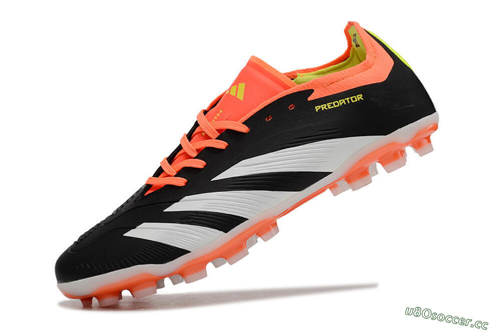 Men's Adidas Predator 24 Elite AG Artificial Grass Low-Tops Football Boots - Black/white/Red/Yellow 5