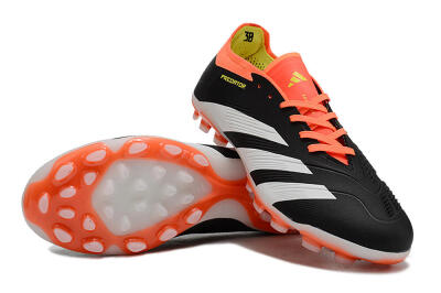 Men's Adidas Predator 24 Elite AG Artificial Grass Low-Tops Football Boots - Black/white/Red/Yellow