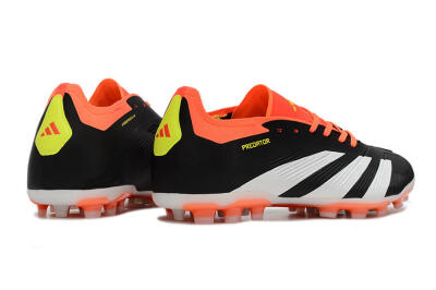 Men's Adidas Predator 24 Elite AG Artificial Grass Low-Tops Football Boots - Black/white/Red/Yellow