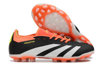 Men's Adidas Predator 24 Elite AG Artificial Grass Low-Tops Football Boots - Black/white/Red/Yellow