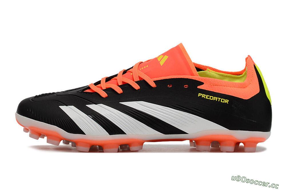 Men's Adidas Predator 24 Elite AG Artificial Grass Low-Tops Football Boots - Black/white/Red/Yellow 0