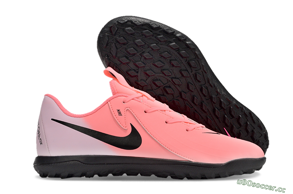 Men's Nike Phantom GX 2 Acad LV8 TF Artificial Turf Low-Tops Football Shoes - Red/Pink/Black 2
