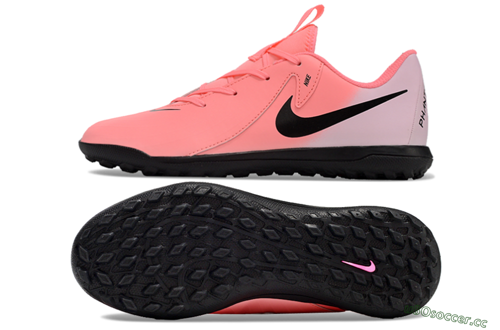 Men's Nike Phantom GX 2 Acad LV8 TF Artificial Turf Low-Tops Football Shoes - Red/Pink/Black 1