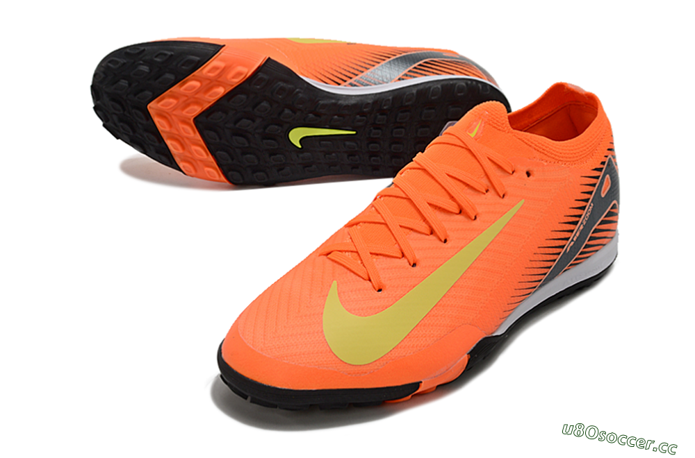Men's Nike Air Zoom Mercurial Vapor 16 Elite TF Artificial Turf Low-Tops Football Shoes - Red/Yellow/Black 3
