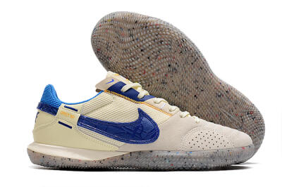 Men's Nike Street Gato IC Indoor & Futsal Low-Tops Football Shoes - Grey/Blue/Yellow