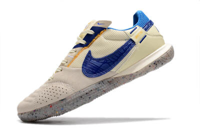 Men's Nike Street Gato IC Indoor & Futsal Low-Tops Football Shoes - Grey/Blue/Yellow