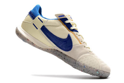 Men's Nike Street Gato IC Indoor & Futsal Low-Tops Football Shoes - Grey/Blue/Yellow