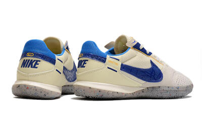 Men's Nike Street Gato IC Indoor & Futsal Low-Tops Football Shoes - Grey/Blue/Yellow