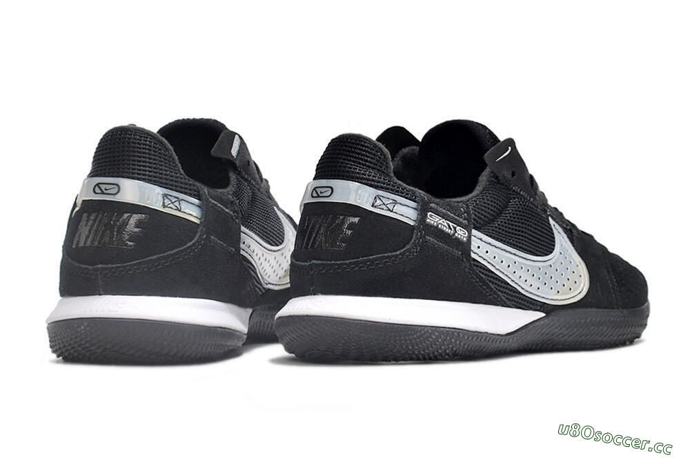 Men's Nike Street Gato IC Indoor & Futsal Low-Tops Football Shoes - Black/White 6