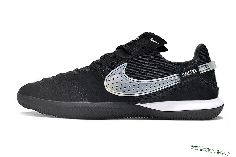 Men's Nike Street Gato IC Indoor & Futsal Low-Tops Football Shoes - Black/White 0