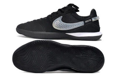 Men's Nike Street Gato IC Indoor & Futsal Low-Tops Football Shoes - Black/White