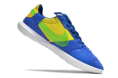 Men's Nike Street Gato IC Indoor & Futsal Low-Tops Football Shoes - Blue/Yellow/White