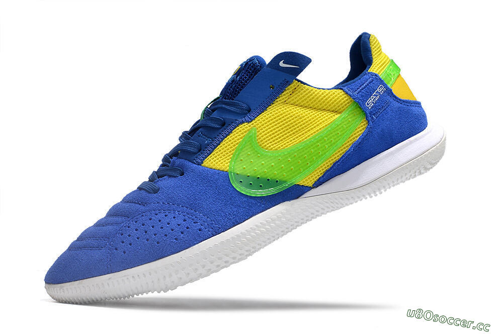 Men's Nike Street Gato IC Indoor & Futsal Low-Tops Football Shoes - Blue/Yellow/White 5