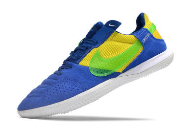 Men's Nike Street Gato IC Indoor & Futsal Low-Tops Football Shoes - Blue/Yellow/White
