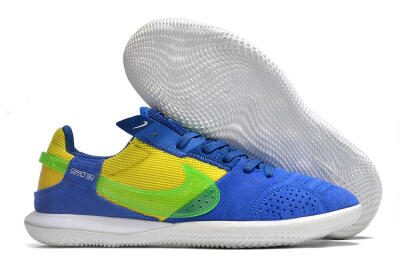 Men's Nike Street Gato IC Indoor & Futsal Low-Tops Football Shoes - Blue/Yellow/White