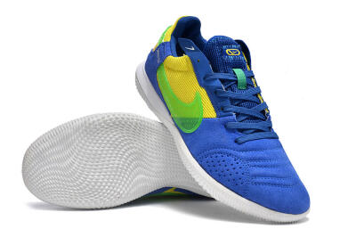 Men's Nike Street Gato IC Indoor & Futsal Low-Tops Football Shoes - Blue/Yellow/White