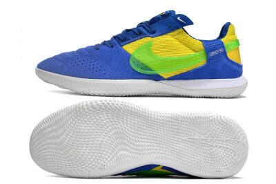 Men's Nike Street Gato IC Indoor & Futsal Low-Tops Football Shoes - Blue/Yellow/White