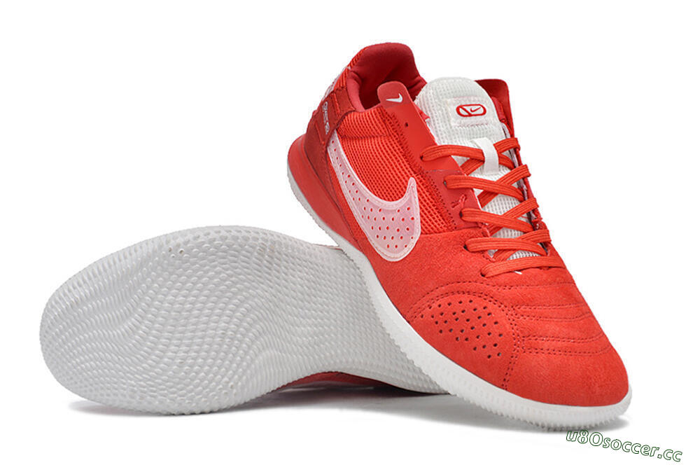 Men's Nike Street Gato IC Indoor & Futsal Low-Tops Football Shoes - Red/White 3
