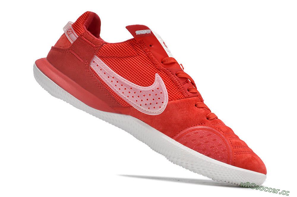 Men's Nike Street Gato IC Indoor & Futsal Low-Tops Football Shoes - Red/White 4