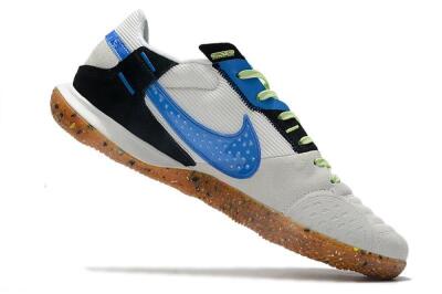 Men's Nike Street Gato IC Indoor & Futsal Low-Tops Football Shoes - Grey/White/Blue