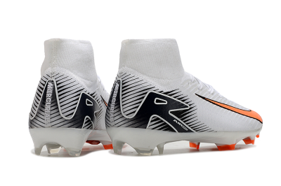 Women's Nike Air Zoom Mercurial Superfly 10 Elite FG Firm Ground High-Tops Football Boots - White/Orange/Black