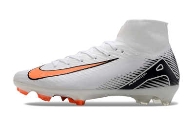 Women's Nike Air Zoom Mercurial Superfly 10 Elite FG Firm Ground High-Tops Football Boots - White/Orange/Black