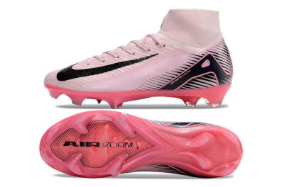 Women's Nike Air Zoom Mercurial Superfly 10 Elite FG Firm Ground High-Tops Football Boots - Pink/Black