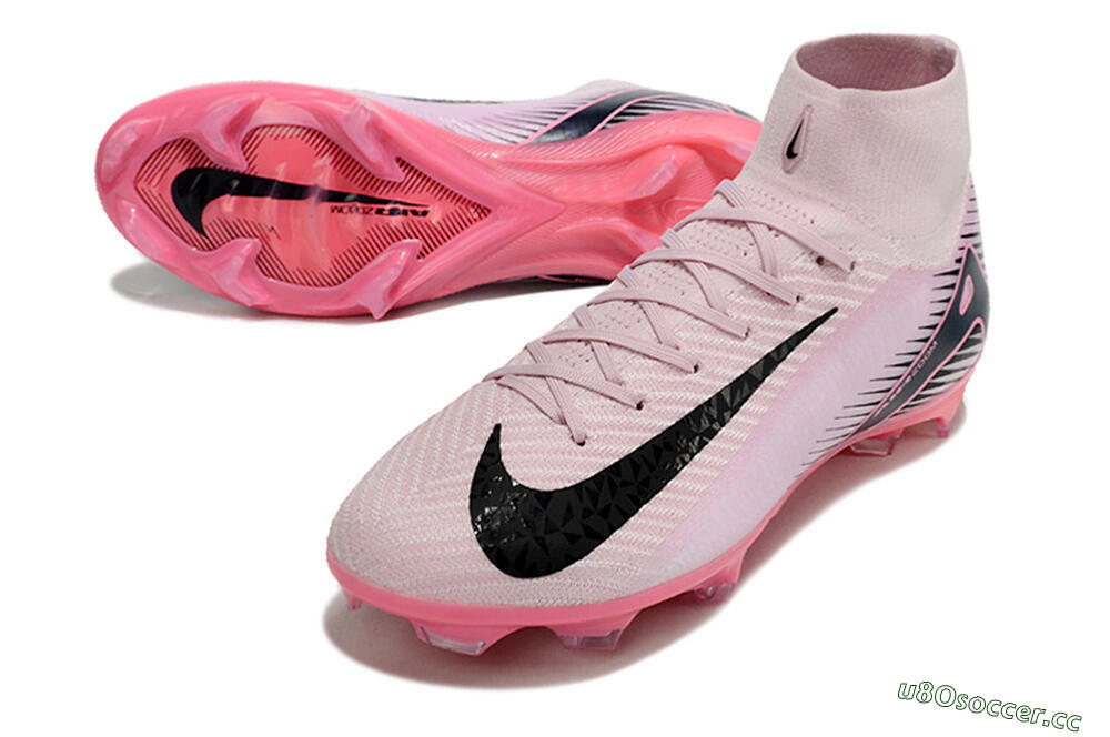 Women's Nike Air Zoom Mercurial Superfly 10 Elite FG Firm Ground High-Tops Football Boots - Pink/Black 3