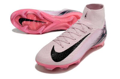 Women's Nike Air Zoom Mercurial Superfly 10 Elite FG Firm Ground High-Tops Football Boots - Pink/Black