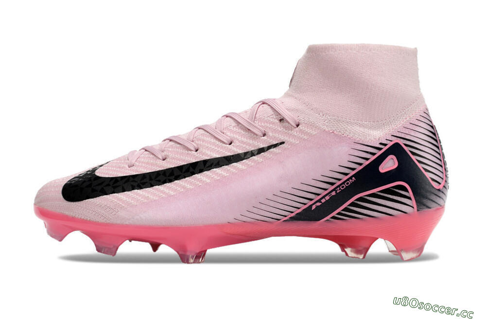 Women's Nike Air Zoom Mercurial Superfly 10 Elite FG Firm Ground High-Tops Football Boots - Pink/Black 0