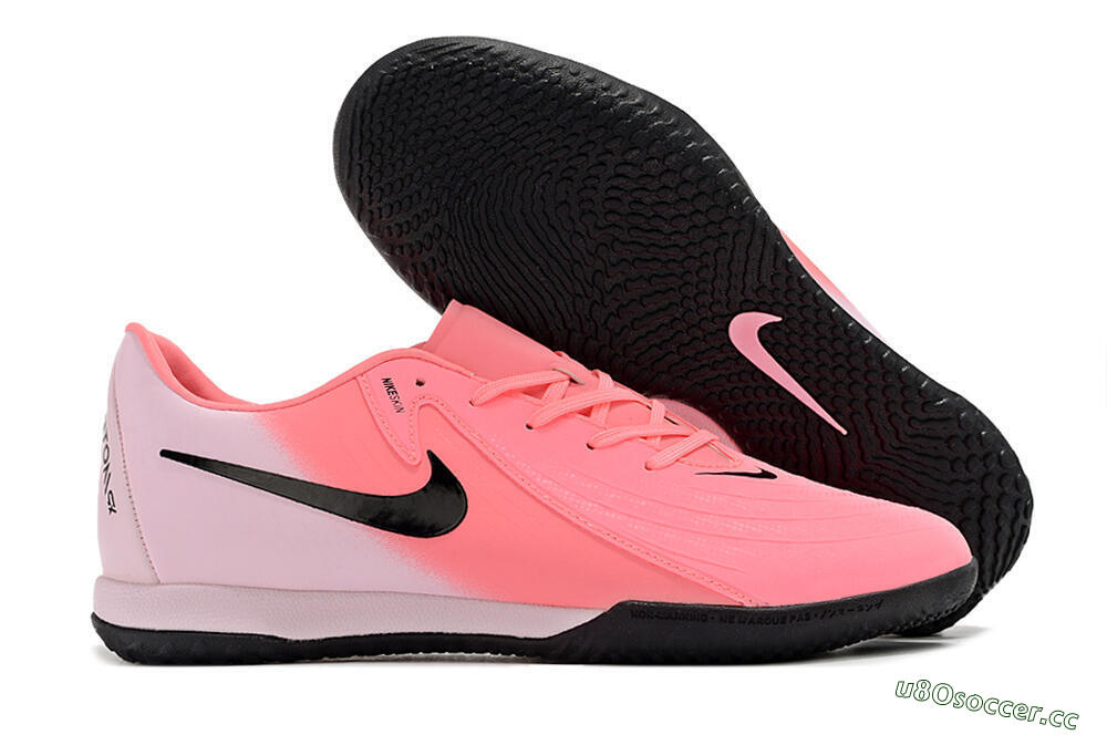 Men's Nike Phantom GX 2 Acad LV8 IC Indoor & Futsal Low-Tops Football Shoes - Red/Pink/Black 2