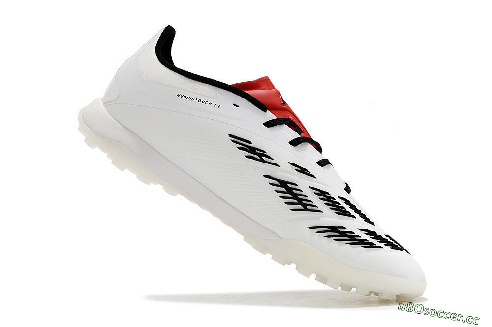 Men's Adidas Predator 24 Elite TF Artificial Turf Low-Tops Football Shoes - White/Black/Red 4