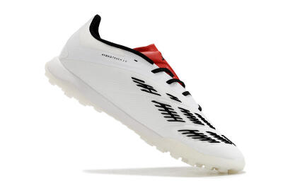 Men's Adidas Predator 24 Elite TF Artificial Turf Low-Tops Football Shoes - White/Black/Red
