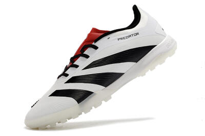 Men's Adidas Predator 24 Elite TF Artificial Turf Low-Tops Football Shoes - White/Black/Red