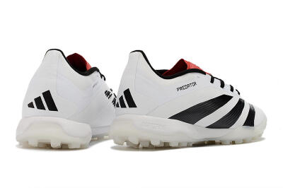 Men's Adidas Predator 24 Elite TF Artificial Turf Low-Tops Football Shoes - White/Black/Red